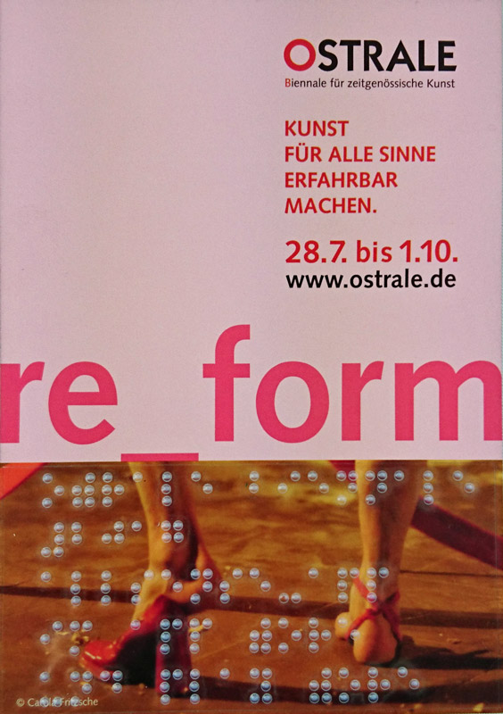Flyer der Ostrale 2017 mit Braille